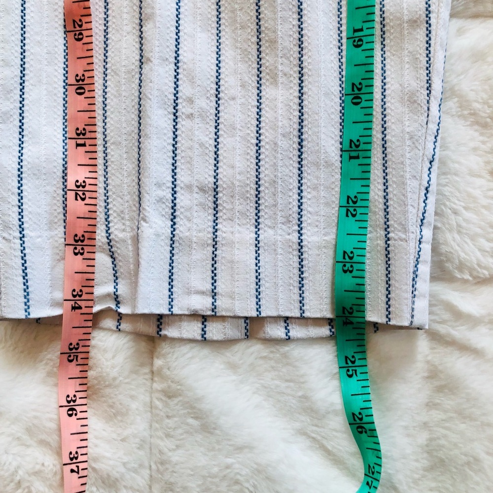 Talbots Striped White & Blue Pull-On Pants - Picture 6 of 9